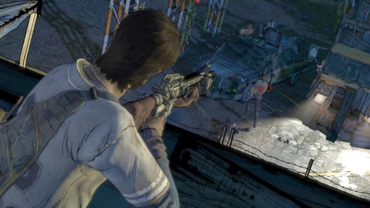 Po rozmowie z Gabem do bram miasta zapukają goście z New Frontier, trzymając przy tym zakładniczke - Rozdział 2 - Enemy at the Gates | Epizod 2 - Ties that Bind - The Walking Dead: The Telltale Series - A New Frontier - poradnik do gry