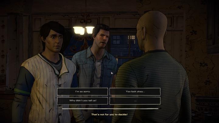 Początek tego rozdziału to ostatnia już retrospekcja głównego bohatera - Rozdział 1 - Sole Survivors | Epizod 5 - From the Gallows - The Walking Dead: The Telltale Series - A New Frontier - poradnik do gry