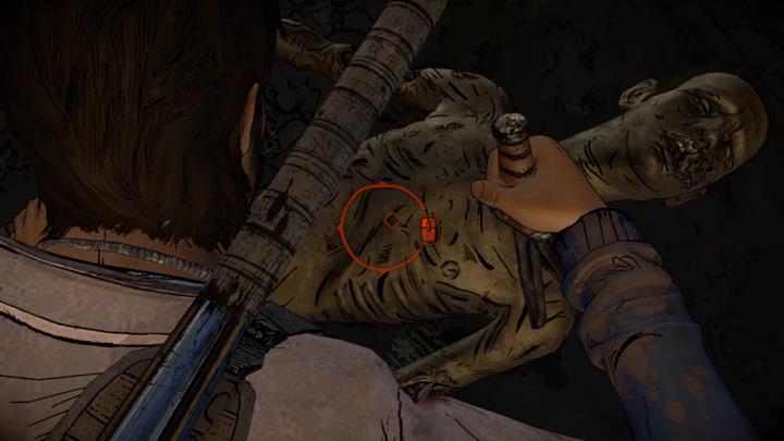 Javier zejdzie na dół i zaatakuje jednego z nieboszczyków - Rozdział 3 - Family Values | Epizod 5 - From the Gallows - The Walking Dead: The Telltale Series - A New Frontier - poradnik do gry