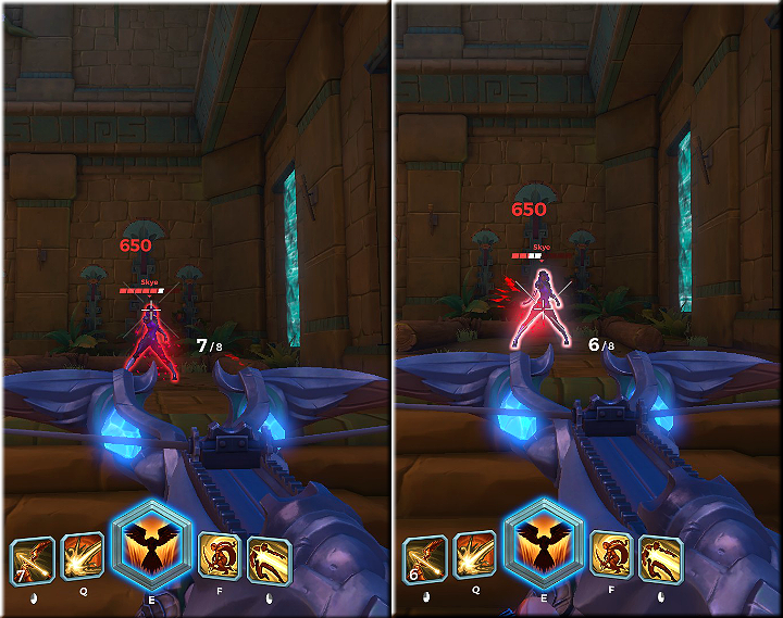 Każdy strzał z broni Cassie zadaje tyle samo obrażeń - Cassie - opis bohatera i taktyki | Bohaterowie w Paladins Champions of the Realm - Paladins: Champions of the Realm - poradnik do gry