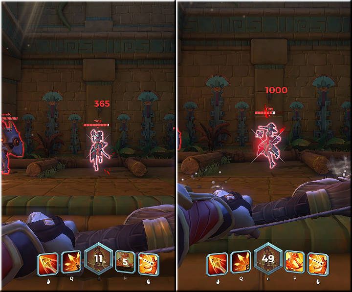 W zależności od siły napięcia cięciwy, Sha Lin wyrządzi odpowiednie szkody - Sha Lin - opis bohatera i taktyki | Bohaterowie w Paladins - Paladins: Champions of the Realm - poradnik do gry