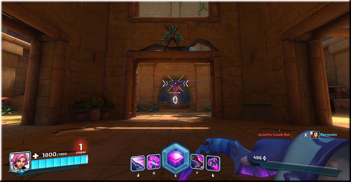 Wyrzucone przez Maeve sztylety lecą po paraboli - Maeve - opis bohatera i taktyki | Bohaterowie w Paladins Champions of the Realm - Paladins: Champions of the Realm - poradnik do gry