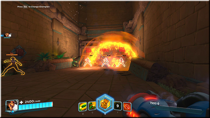 Pociski wystrzelone przy pomocy umiejętności Salvo tworzą szereg małych eksplozji - Drogoz - opis bohatera i taktyki | Bohaterowie w Paladins Champions of the Realm - Paladins: Champions of the Realm - poradnik do gry