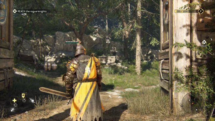 Na wprost Opowieść, a na lewo element zniszczalny. - Rozdział 1.3 - Legion Czarnego Kamienia | Opis przejścia For Honor - For Honor - poradnik do gry