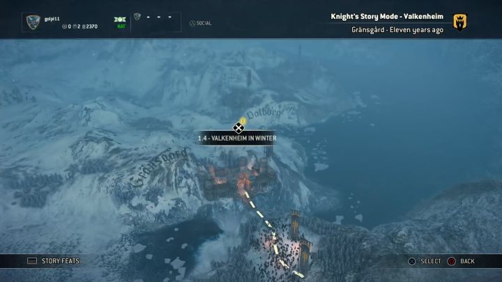 Wybór misji z poziomu mapy świata. - Rozdział 1.4 - Valkenheim Zimą | Opis przejścia For Honor - For Honor - poradnik do gry