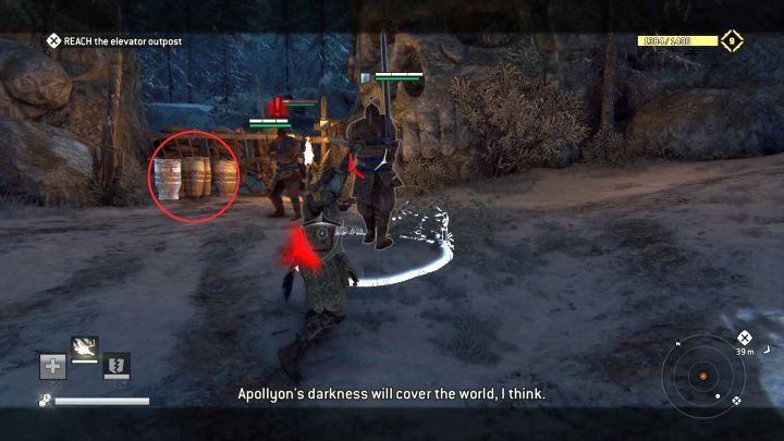 Trzeci element zniszczalny widoczny w tle. - Rozdział 1.5 - Sabotaż | Przedmioty kolekcjonerskie w For Honor - For Honor - poradnik do gry