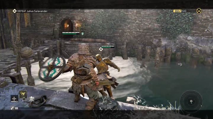 Juliusa można wtrącić do wody, co natychmiast zakończy starcie. - Rozdział 2.3 - Żelazo, Drewno i Stal | Opis przejścia For Honor - For Honor - poradnik do gry