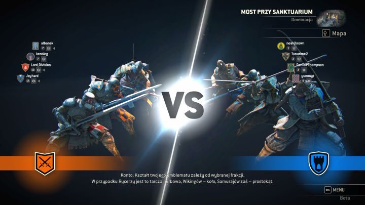 Ekran ładowania pozwala podejrzeć, z jakimi przeciwnikami przyjdzie ci walczyć. - Porady ogólne | For Honor - For Honor - poradnik do gry