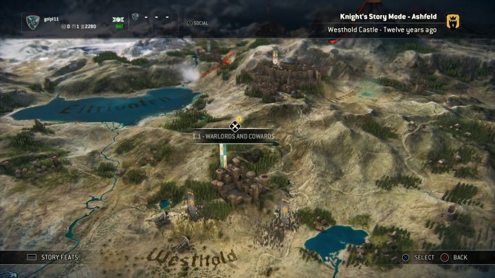 Wybór misji z poziomu mapy świata. - Rozdział 1.1 - Przywódcy i Tchórze | Opis przejścia For Honor - For Honor - poradnik do gry