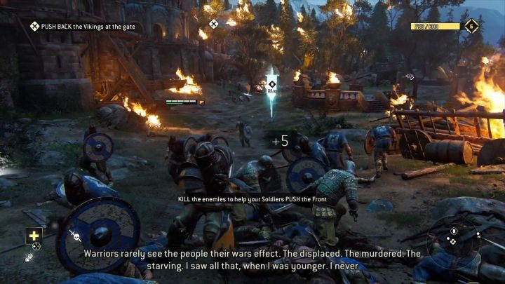 Twoim pierwszym celem jest przepchanie frontu w stronę znacznika. - Rozdział 1.2 - I Precz | Opis przejścia For Honor - For Honor - poradnik do gry