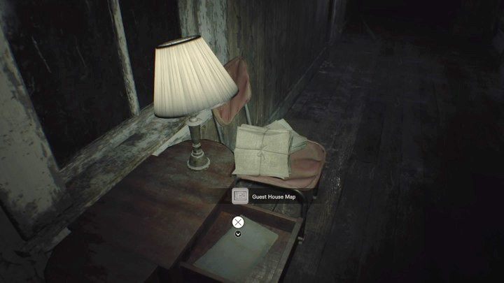 Mapa pensjonatu - Resident Evil 7: Pensjonat (Guest house) - solucja - Resident Evil 7 - poradnik, solucja