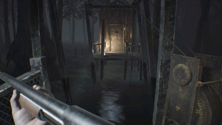 Szopka na bagnach skrywająca klucz kruka - Resident Evil 7: Dziedziniec i stary dom - solucja - Resident Evil 7 - poradnik, solucja