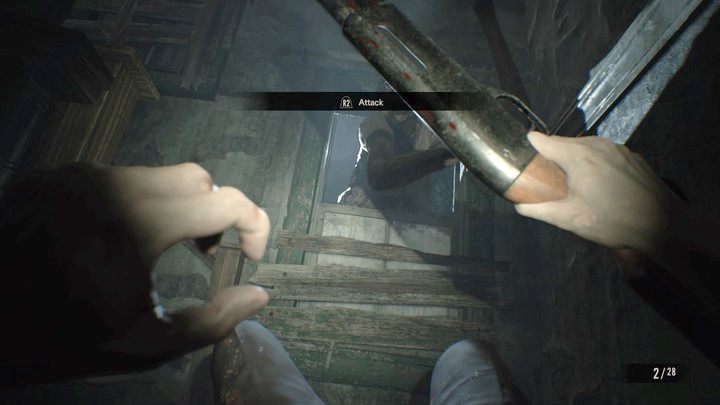 Marguerite zaatakuje cię, gdy będziesz wchodził po schodach na piętro - Resident Evil 7: Cieplarnia - solucja - Resident Evil 7 - poradnik, solucja