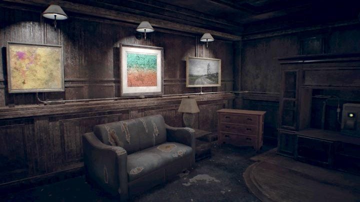 By odnaleźć zapas kwasów warto przejść za drewniane drzwi pośrodku obszaru - Resident Evil 7: Wrak statku - solucja - Resident Evil 7 - poradnik, solucja