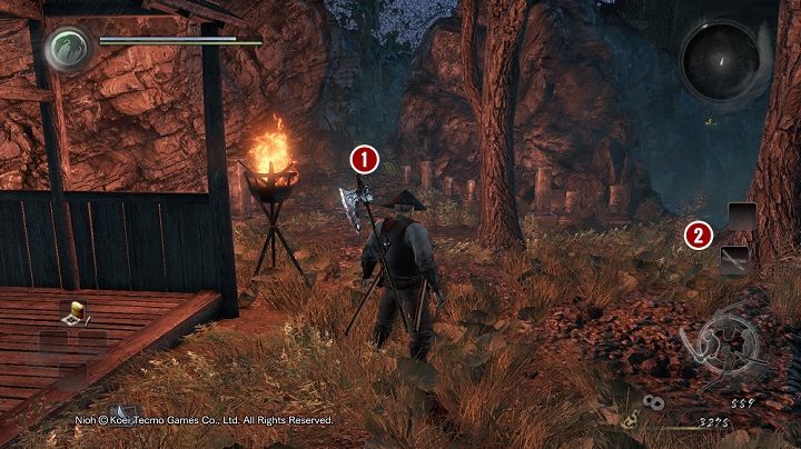Nie korzystaj teraz z Chramu, a jedynie sprawdź czy drabina jest aktywna - NiOh: Wyspa Demonów cz.1 (Isle of Demons) - solucja, opis przejścia - NiOh - poradnik do gry