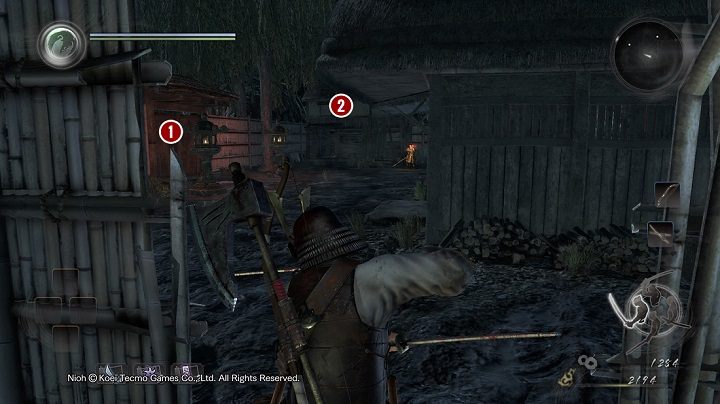 Ostatecznie znajdziesz się na tyłach domu widocznego na obrazku - NiOh: Wyspa Demonów cz.1 (Isle of Demons) - solucja, opis przejścia - NiOh - poradnik do gry