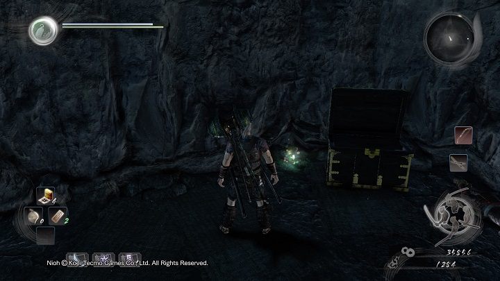 Zaraz po prawej na dole znajdziesz dodatkowe pomieszczenia, a w nim jeszcze jednego przeciwnika i ducha Kodamy - NiOh: Głęboko w ciemności (Deep in the Shadows) - solucja, opis przejścia - NiOh - poradnik do gry