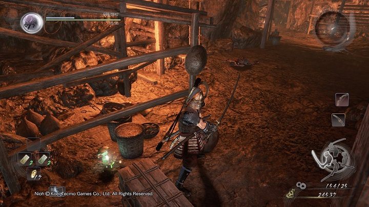 Tuż obok miejsca gdzie był kamień znajdziesz Kodamę, który zasili twój Chram - NiOh: Upiory srebrnej kopalni (The Silver Mine Writhes) - solucja - NiOh - poradnik do gry