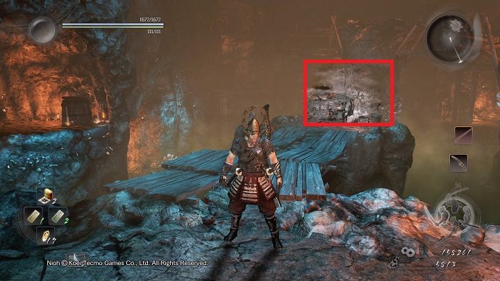 Ostatecznie musisz zeskoczyć z rusztowania - NiOh: Upiory srebrnej kopalni (The Silver Mine Writhes) - solucja - NiOh - poradnik do gry