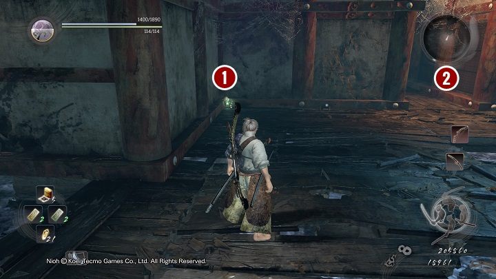 Gdy dojdziesz do końca pierwszego pomostu to zaatakuje cię łucznik - NiOh: Ocean znów ryczy (The Ocean Roars Again) - solucja, opis przejścia - NiOh - poradnik do gry