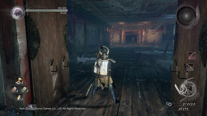 Zeskocz do niego, skorzystaj z niego i udaj się jedyną dostępną drogą do drzwi - NiOh: Ocean znów ryczy (The Ocean Roars Again) - solucja, opis przejścia - NiOh - poradnik do gry