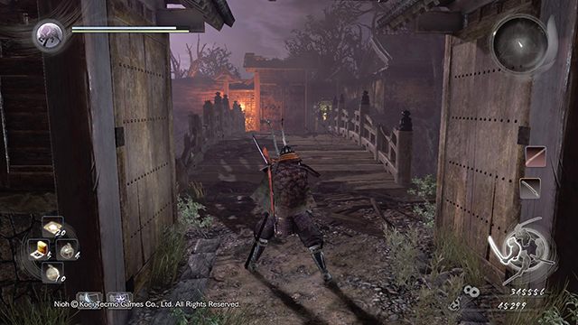 Po drugiej stronie mostu znajduje się chram - NiOh: Zamek Pajęcze Gniazdo - solucja, opis przejścia - NiOh - poradnik do gry