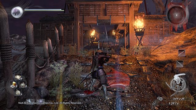 Uważaj na głaz, który stoczy się w twoim kierunku - NiOh: Zamek Pajęcze Gniazdo - solucja, opis przejścia - NiOh - poradnik do gry