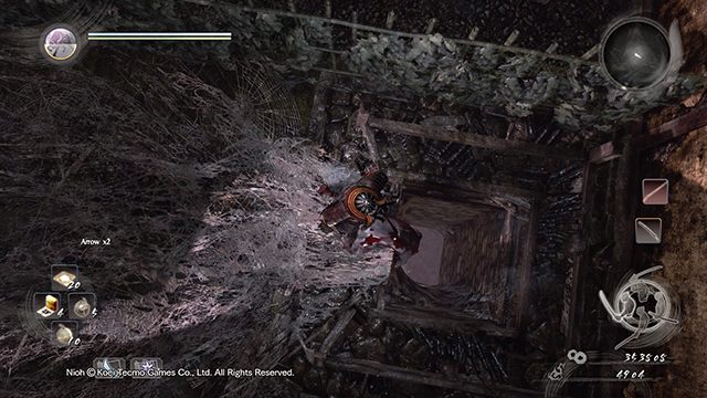 Pajęczyna zamortyzuje upadek - NiOh: Zamek Pajęcze Gniazdo - solucja, opis przejścia - NiOh - poradnik do gry
