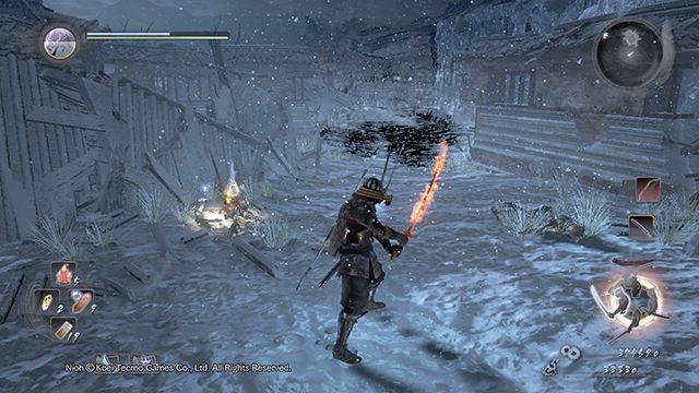 Uważaj na Oni-bi, które się nagle pojawiają - NiOh: Padający śnieg - solucja, opis przejścia - NiOh - poradnik do gry