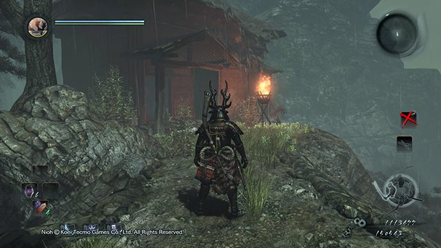 Uważaj wchodząc do budynku, ponieważ w środku jest yoki - NiOh: Splugawiona święta góra - solucja, opis przejścia - NiOh - poradnik do gry