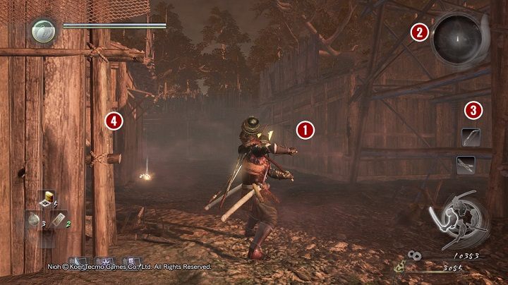 Po wejściu do wioski zauważysz, że wszelkie źródła ognia zniknęły, więc aleja prowadząca wprost do dalszej części wioski jest otwarta - NiOh: Śmierć bandytom (Death to Bandits) - solucja, opis przejścia - NiOh - poradnik do gry