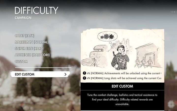 Domyślnie gra oferuje 4 poziomy trudności - Poziomy trudności w Sniper Elite 4 - Sniper Elite 4 - poradnik do gry