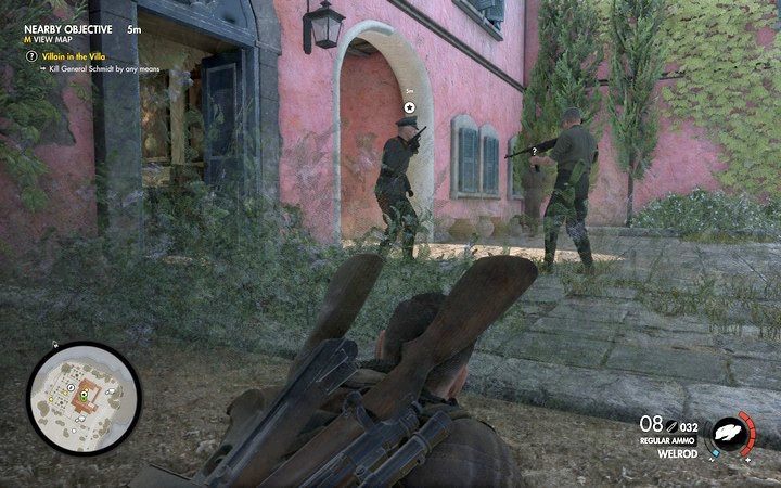 Schmidta możesz załatwić w jego własnym pokoju lub na zewnątrz - ewentualnie zwabić w pułapkę - Zabójstwo Schmidta w San Celini | Sniper Elite 4 - Sniper Elite 4 - poradnik do gry