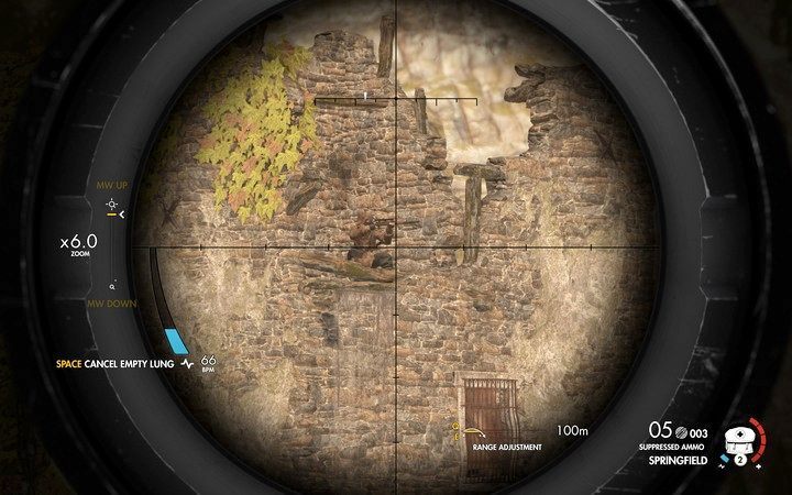 Ze wzgórza masz optymalną odległość do oddania prawidłowego strzału - Zdobądź raport snajpera we Wsi Bitanti | Sniper Elite 4 - Sniper Elite 4 - poradnik do gry