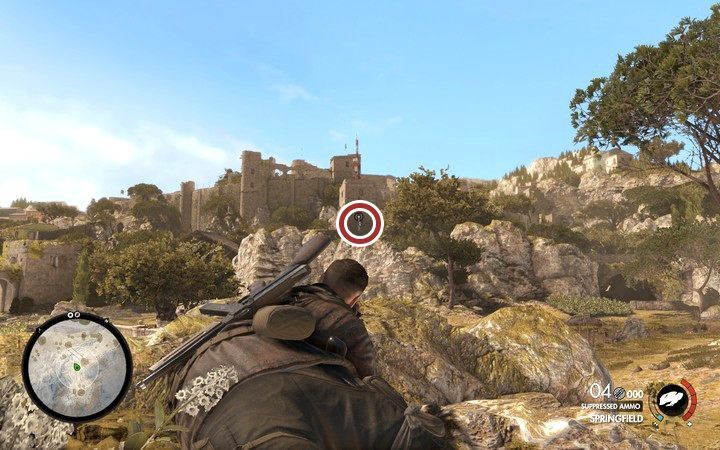Ten cel poboczny najlepiej połączyć z zadaniem eliminacji i zdobycia raportu snajpera - Likwidacja radiooperatora we Wsi Bitanti | Sniper Elite 4 - Sniper Elite 4 - poradnik do gry