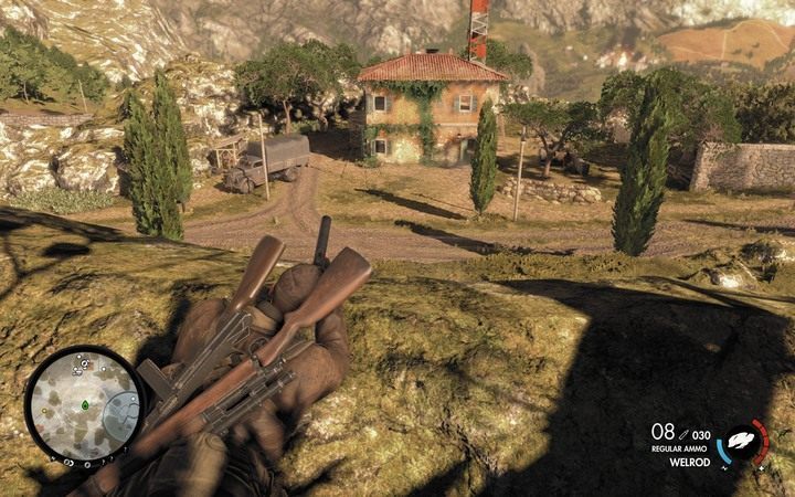 Radiostacja nie jest łatwym celem (M5,7) - Jak zniszczyć pierwsze działo i radiostację w lokacji Klasztor Abrunza - Sniper Elite 4 - poradnik do gry