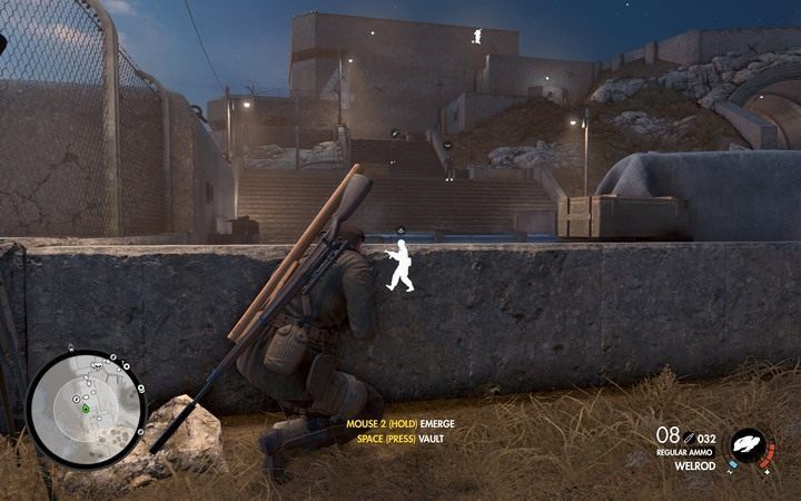 Plac przed czwartym działem - II, III i IV działo nadbrzeżne w lokacji Obiekt Magazzeno | Sniper Elite 4 - Sniper Elite 4 - poradnik do gry