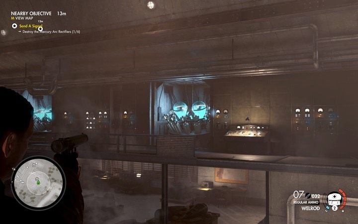 Możesz zniszczyć sześć zbiorników z rtęcią, by uniemożliwić dalszą produkcję - Sabotaż fabryki i notatki Kesslera w lokacji Obiekt Magazzeno | Sniper Elite 4 - Sniper Elite 4 - poradnik do gry
