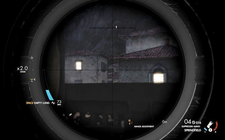 Koło zegara na balkonie będzie co jakiś czas pojawiał się snajper - Zabij snajpera w lokacji Willa Giovi Fiorini | Sniper Elite 4 - Sniper Elite 4 - poradnik do gry