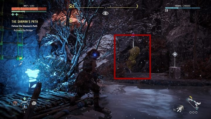 Znajdziesz go w czasie wykonywania zadania Ścieżka Szamanów - Pigmenty | Sekrety i znajdźki w Horizon Zero Dawn: The Frozen Wilds - Horizon Zero Dawn - poradnik, solucja