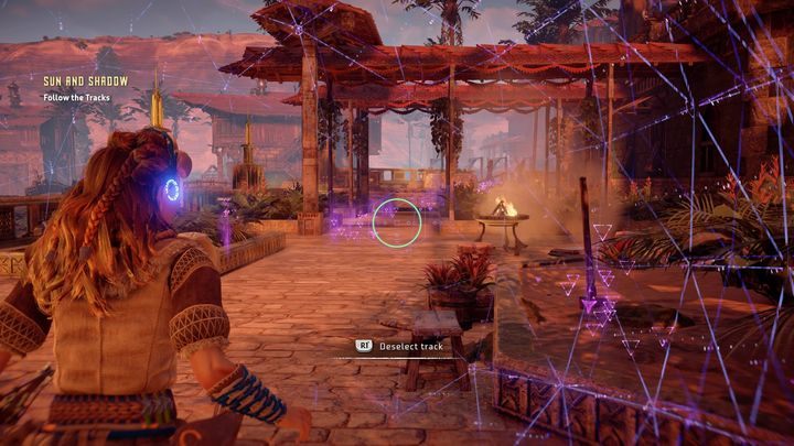 W pierwszej kolejności udaj się do ogrodu, w którym córka Lahavisa była widziana po raz ostatni - Horizon Zero Dawn: Słońce i cień (Sun and Shadow) | Solucja - Horizon Zero Dawn - poradnik, solucja