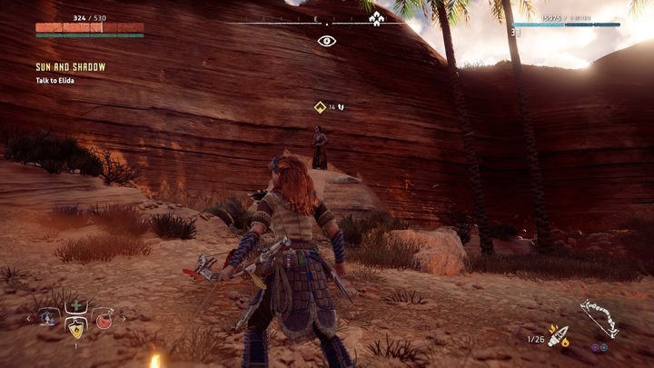 Pokonaj Kłapaka, który kręci się w pobliżu - Horizon Zero Dawn: Słońce i cień (Sun and Shadow) | Solucja - Horizon Zero Dawn - poradnik, solucja