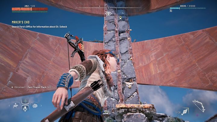 Możesz też wdrapać się jeszcze wyżej - Horizon Zero Dawn: Ustronie stwórcy (Makers End) solucja - Horizon Zero Dawn - poradnik, solucja