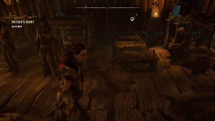W budynku musisz porozmawiać z Bastem, ale opcjonalnie możesz też przeprowadzić rozmowę z Valą - Horizon Zero Dawn: Serce Matki (Mothers Heart) solucja - Horizon Zero Dawn - poradnik, solucja