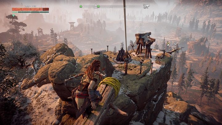 Po wszystkim skieruj się do miejsca w którym Grata zostawiła koraliki - Horizon Zero Dawn: Dziwna Grata (Odd Grata) - zadanie | Obręcz, solucja - Horizon Zero Dawn - poradnik, solucja