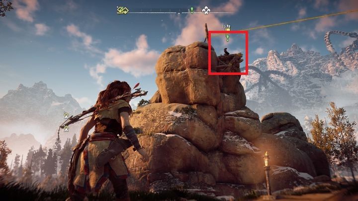 Pierwszym celem w zadaniu jest zbadanie obozu, w którym ukrywał się Brom - Horizon Zero Dawn: Zapomniani (The Forgotten) | Obręcz, solucja - Horizon Zero Dawn - poradnik, solucja