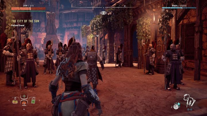 Na miejscu musisz spotkać się z Erendem - Horizon Zero Dawn: Miasto Słońca (City of The Sun) solucja - Horizon Zero Dawn - poradnik, solucja