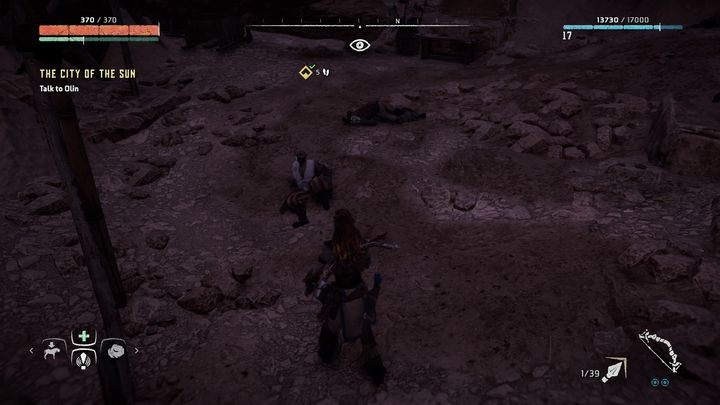 Po walce porozmawiaj z Olinem - Horizon Zero Dawn: Miasto Słońca (City of The Sun) solucja - Horizon Zero Dawn - poradnik, solucja
