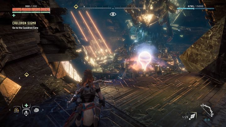 Ważny jest fakt, że do rdzenia Kotła możesz dostać się jedynie z górnego poziomu - Horizon Zero Dawn: Kocioł SIGMA (Cauldron SIGMA) | Korona matki - Horizon Zero Dawn - poradnik, solucja