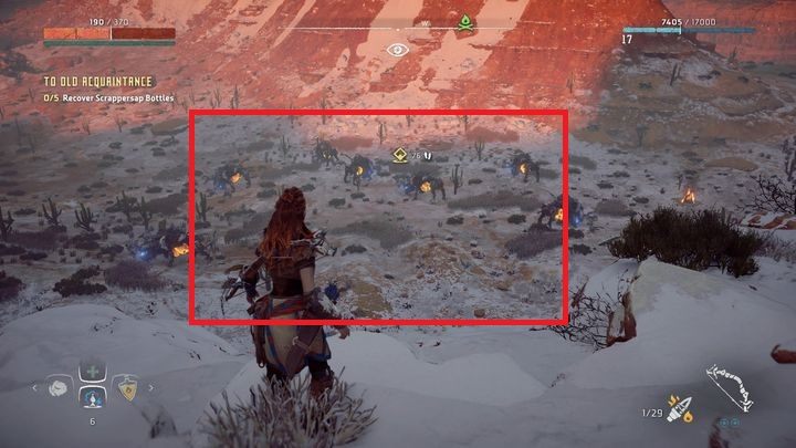 Kolejnym etapem zadania jest odzyskanie pięciu butelek trunku dla Kenderta - Horizon Zero Dawn: Za starą znajomość (To Old Acquaintance) | Solucja - Horizon Zero Dawn - poradnik, solucja